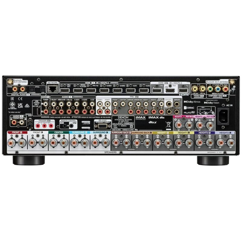 Denon AVC-X6800H 11.4 Ch. 205W 8K AV Receiver with HEOS® Built-in - Image 4