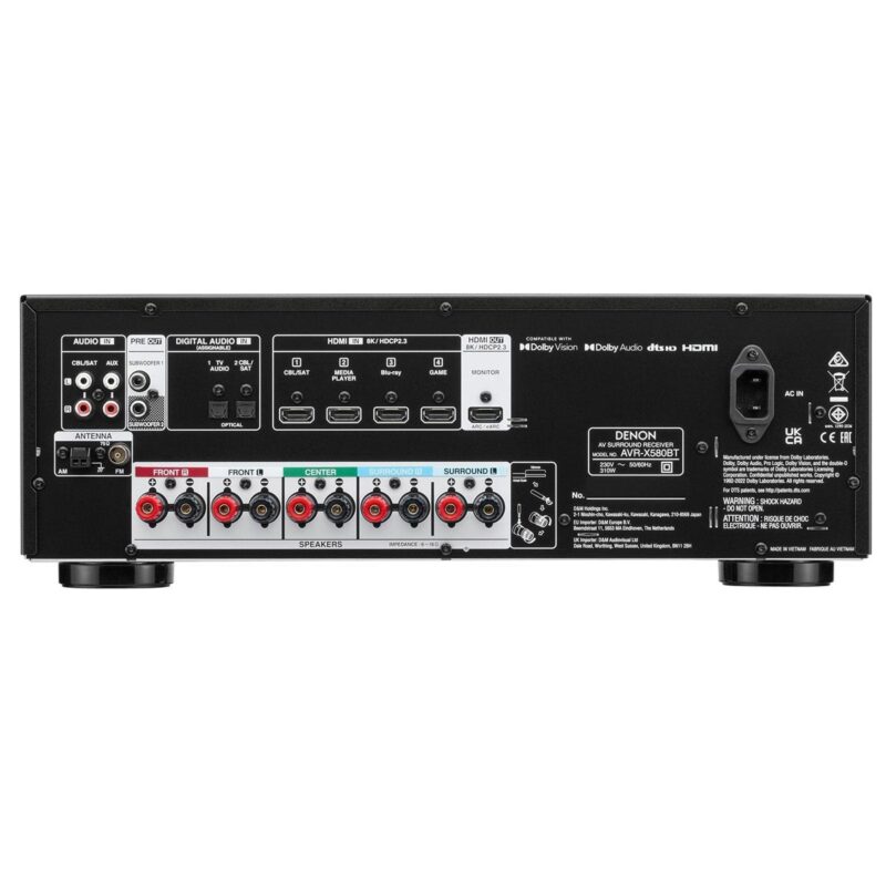 Denon AVR-X580BT 5.2 Ch AV Receiver - Image 3